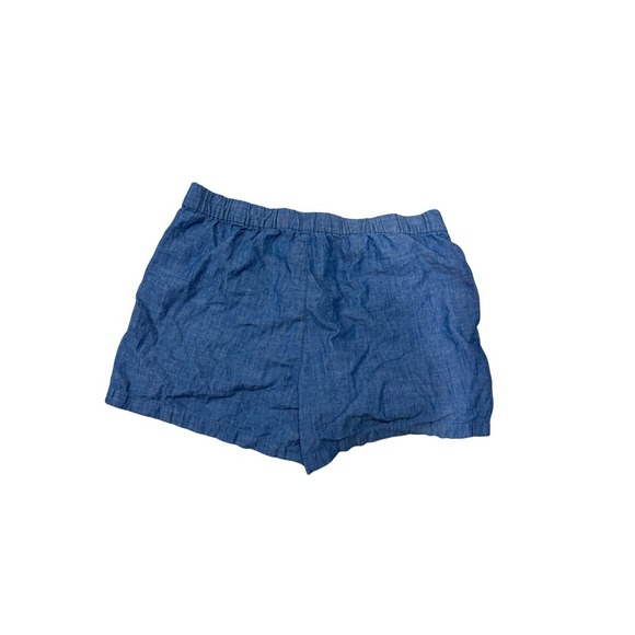 J.Crew Womens Medium Blue Chambray Pull On Elastic Waist Casual Shorts - Picture 4 of 4